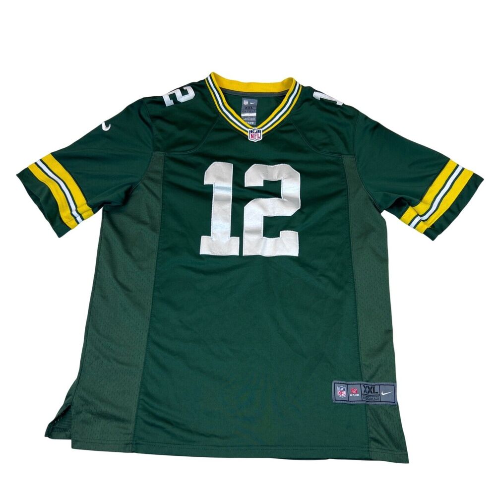Aaron Rodgers Green Bay Packers Nike On Field Jersey #12 NFL Size XXL Mens Gift